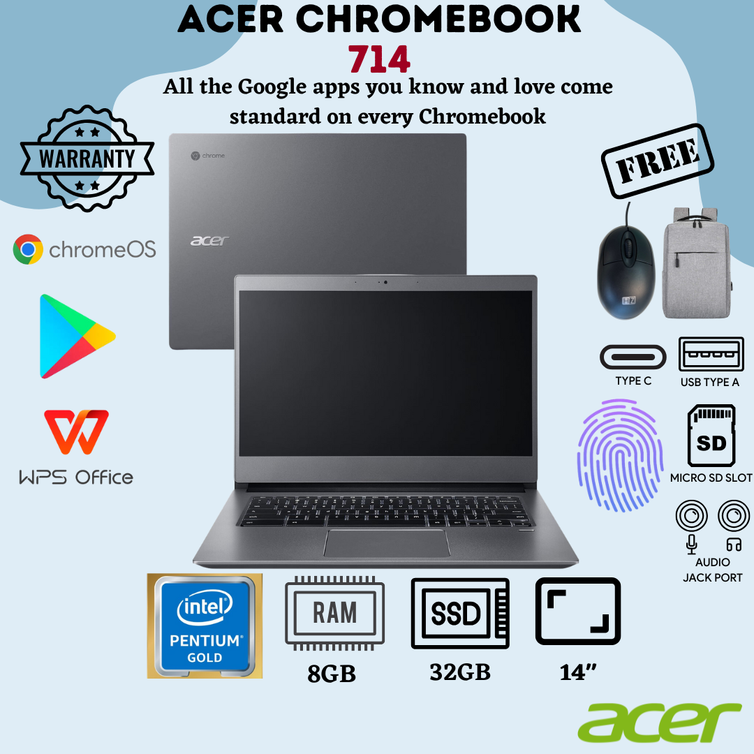 Acer Chromebook 714 Intel Pentium Gold 14-inch Full HD